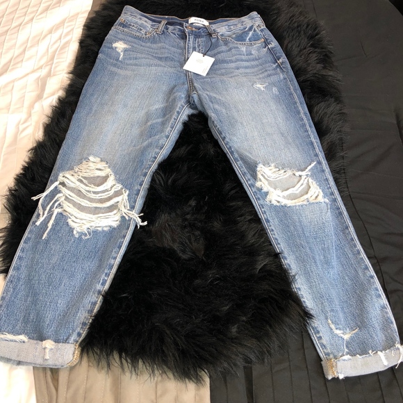 pistola Denim - PRESLEY '90S ROLLER MEDIUM WASH DISTRESSED JEANS